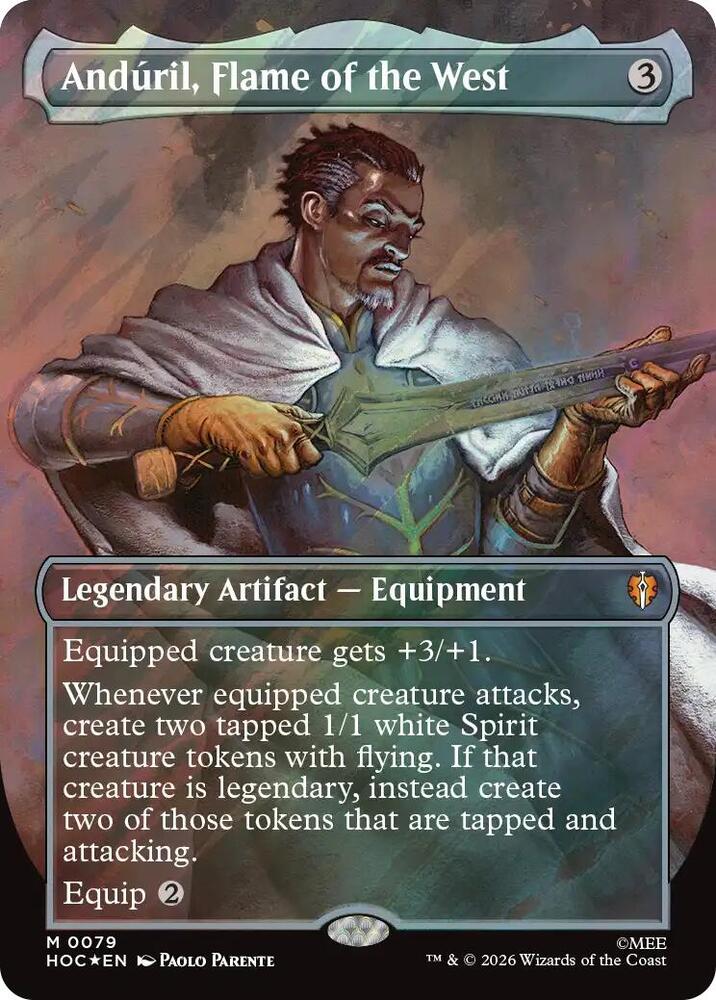 Anduril, Flame of the West (Borderless) (Surge Foil), The Hobbit: Eternal-Legal 79