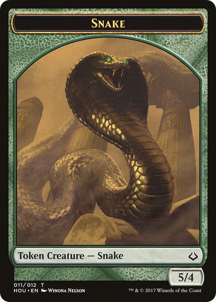 Snake // Warrior Double-Sided Token, Hour of Devastation 11 // 17