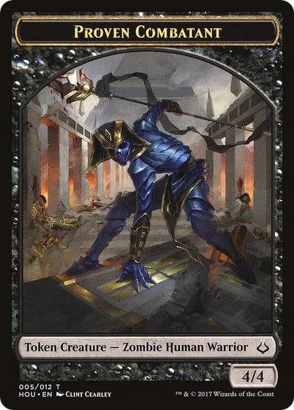 Proven Combatant // Zombie Double-Sided Token, Hour of Devastation 5 // 20