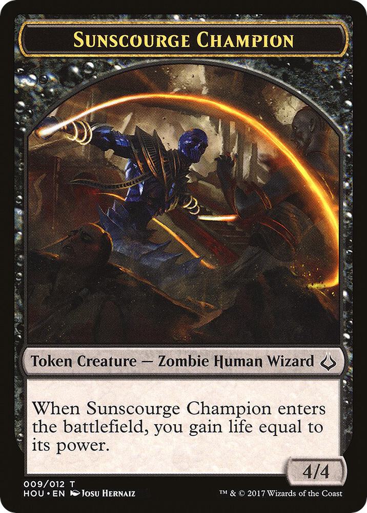Sunscourge Champion // Cat Double-Sided Token, Hour of Devastation 9 // 16