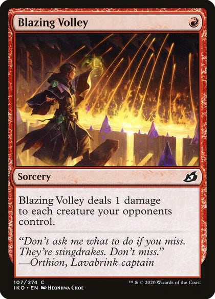 Blazing Volley, Ikoria: Lair of Behemoths 107