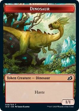 Dinosaur // Human Soldier (004) Double-Sided Token, Ikoria: Lair of Behemoths 8 // 4