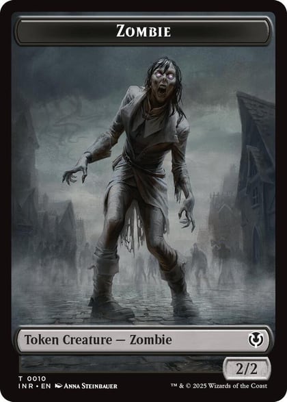 Zombie (0010) // Blood Double-Sided Token, Innistrad Remastered 10 // 21