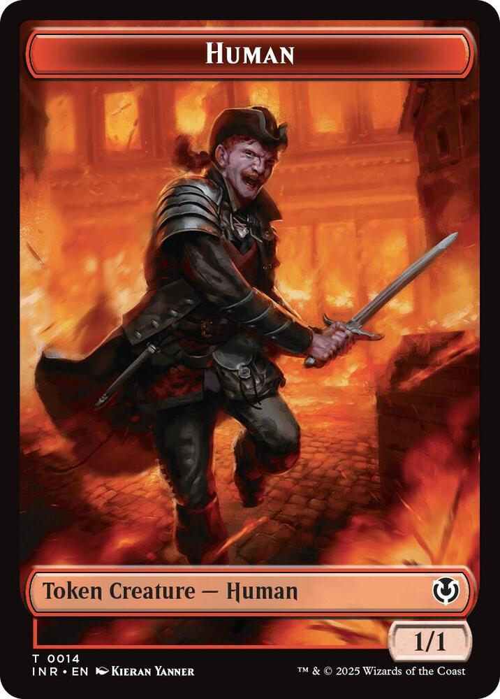 Human (0014) // Emblem - Chandra, Dressed to Kill Double-Sided Token, Innistrad Remastered 14 // 24