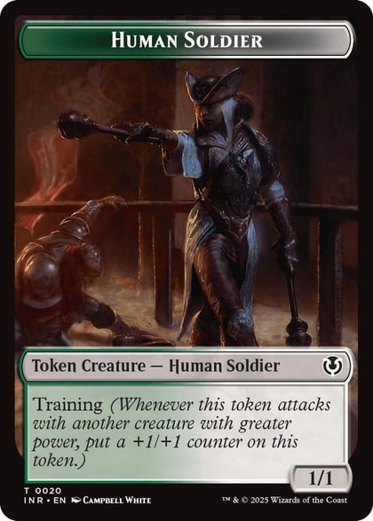 Human Soldier (0020) // Emblem - Tamiyo, Field Researcher Double-Sided Token, Innistrad Remastered 20 // 26