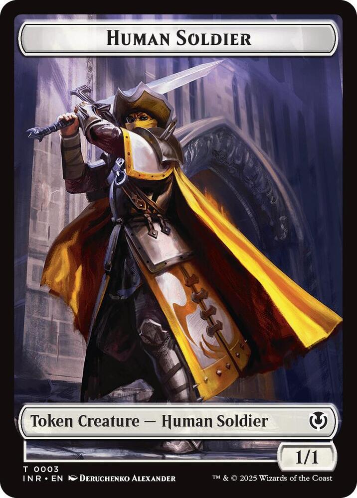 Human Soldier (0003) // Clue Double-Sided Token, Innistrad Remastered 3 // 22