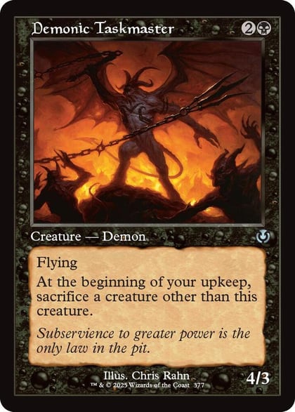 Demonic Taskmaster (Retro Frame), Innistrad Remastered 377