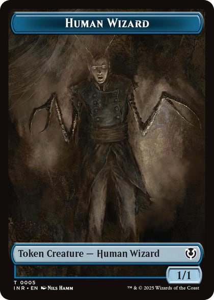 Human Wizard // Emblem - Jace, Unraveler of Secrets Double-Sided Token, Innistrad Remastered 5 // 25