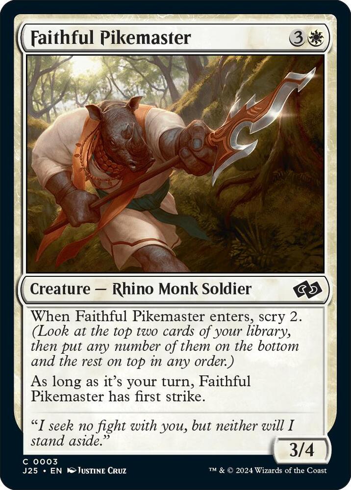 Faithful Pikemaster, Foundations Jumpstart 3
