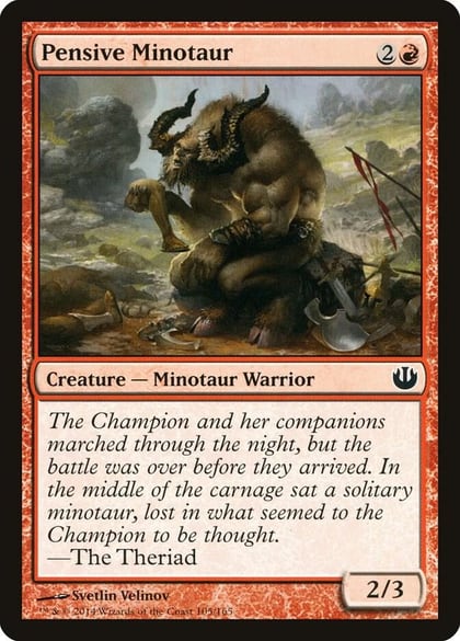 Pensive Minotaur, Journey Into Nyx 105