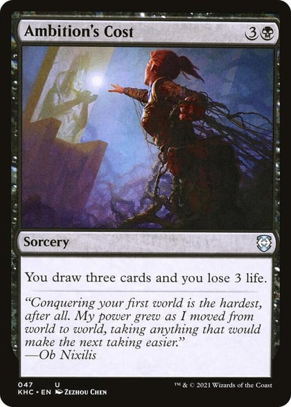 Ambition's Cost, Commander: Kaldheim 47