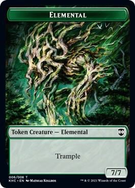 Elemental // Elf Warrior Double-Sided Token, Commander: Kaldheim 6 // 15