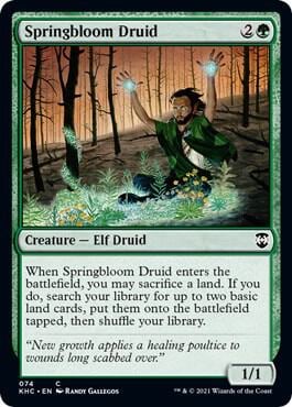 Springbloom Druid, Commander: Kaldheim 74