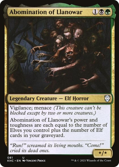 Abomination of Llanowar, Commander: Kaldheim 81
