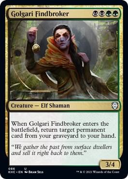 Golgari Findbroker, Commander: Kaldheim 86