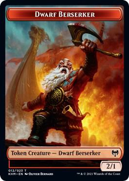 Dwarf Berserker // Spirit Double-Sided Token, Kaldheim 12 // 4