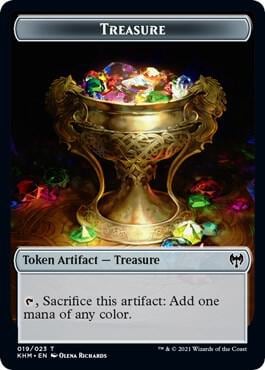Treasure // Emblem - Kaya the Inexorable Double-Sided Token, Kaldheim 19 // 20