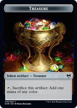 Treasure // Troll Warrior Double-Sided Token, Kaldheim 19 // 16