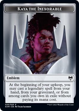 Emblem - Kaya the Inexorable, Kaldheim 20
