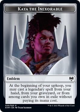Emblem - Kaya the Inexorable, Kaldheim 20