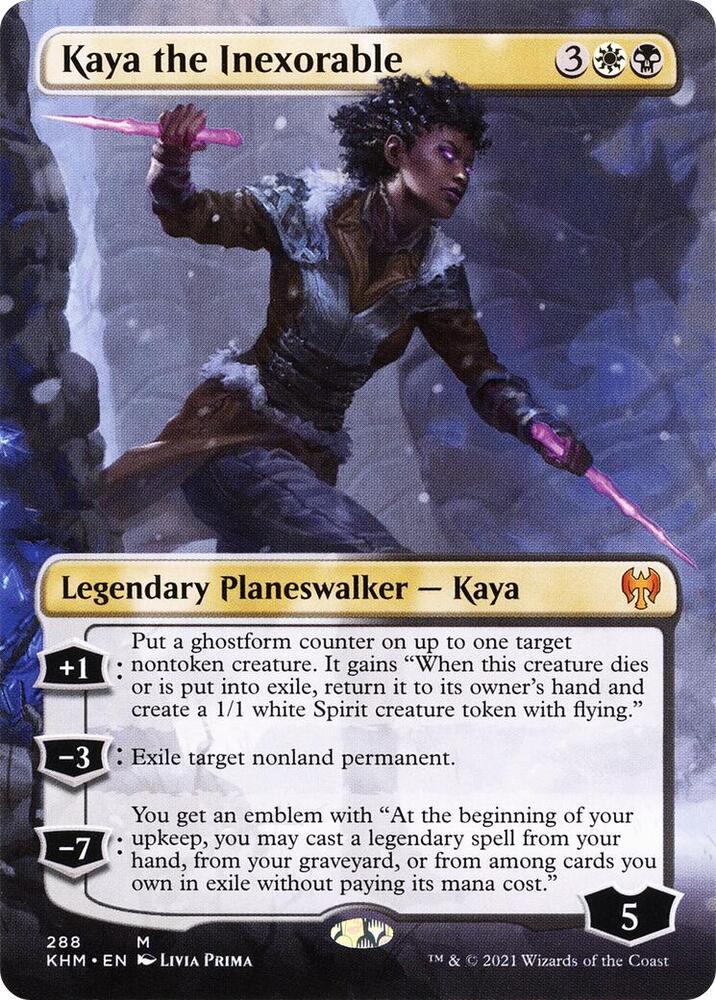 Kaya the Inexorable (Borderless), Kaldheim 288