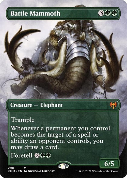 Battle Mammoth (Borderless), Kaldheim 298
