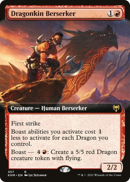 Dragonkin Berserker (Extended Art), Kaldheim 357
