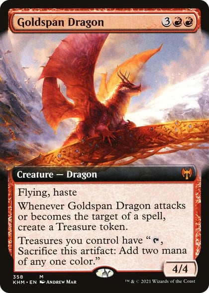 Goldspan Dragon (Extended Art), Kaldheim 358