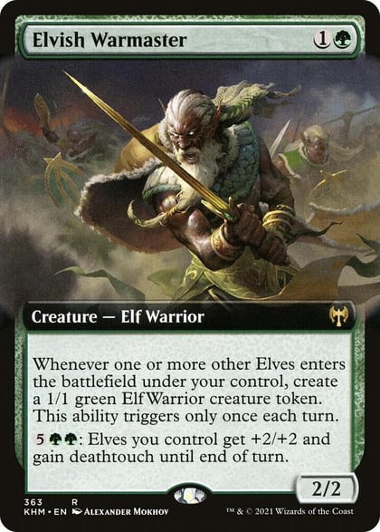 Elvish Warmaster (Extended Art), Kaldheim 363