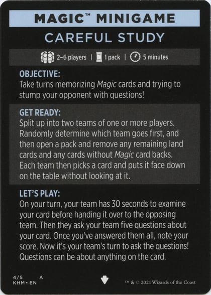 Magic Minigame: Careful Study, Kaldheim 4