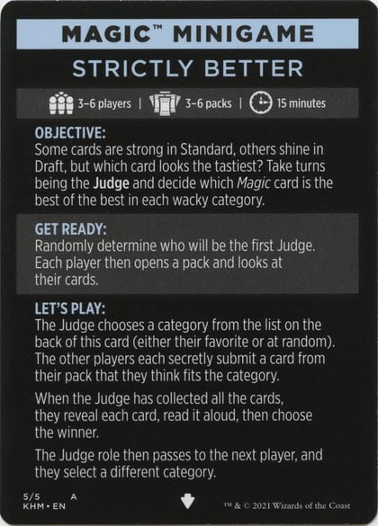 Magic Minigame: Strictly Better, Kaldheim 5
