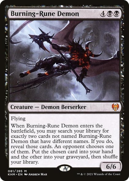 Burning-Rune Demon, Kaldheim 81