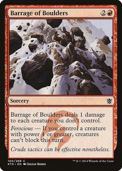 Barrage of Boulders, Khans of Tarkir 100