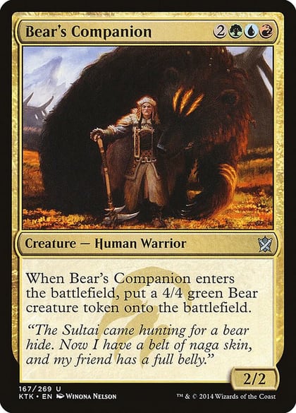 Bear's Companion, Khans of Tarkir 167