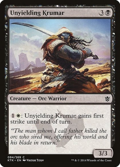 Unyielding Krumar, Khans of Tarkir 94
