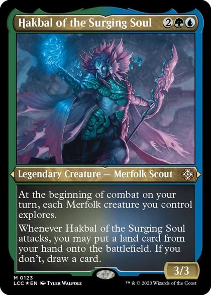 Hakbal of the Surging Soul (Display Commander) - Thick Stock, Commander: The Lost Caverns of Ixalan 123