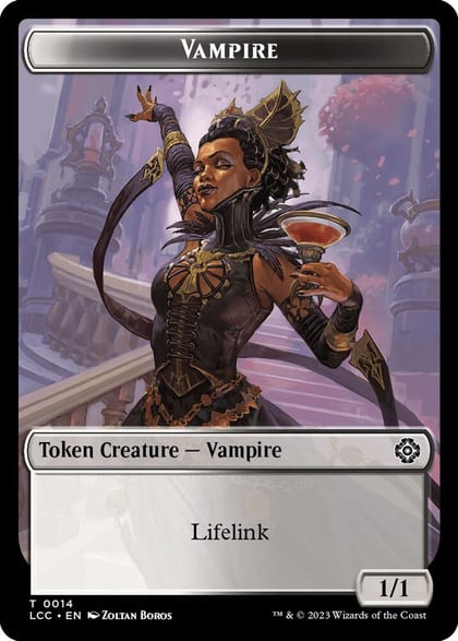 Vampire (0014) // Vampire Demon Double-Sided Token, Commander: The Lost Caverns of Ixalan 14 // 15