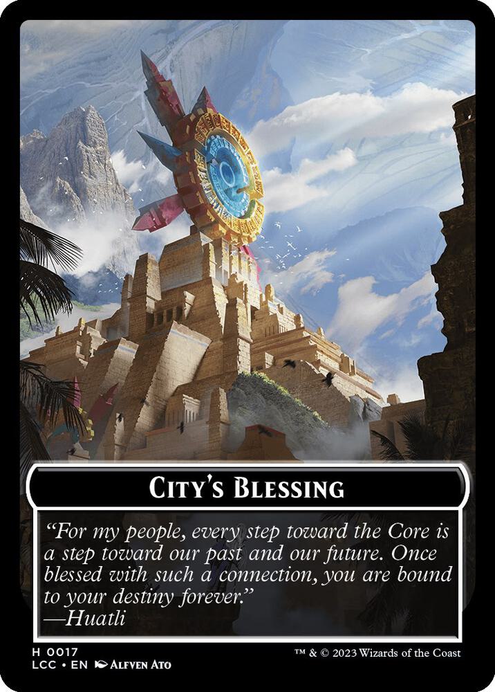 City's Blessing // Dinosaur Double-Sided Token, Commander: The Lost Caverns of Ixalan 17 // 10