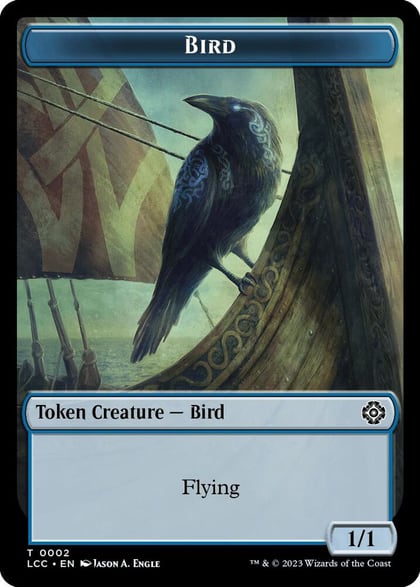 Bird // Merfolk (0003) Double-Sided Token, Commander: The Lost Caverns of Ixalan 2 // 3