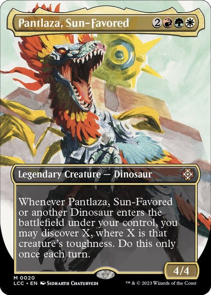 Pantlaza, Sun-Favored (Borderless), Commander: The Lost Caverns of Ixalan 20