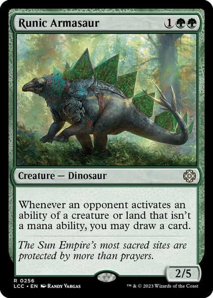 Runic Armasaur, Commander: The Lost Caverns of Ixalan 256