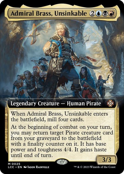 Admiral Brass, Unsinkable (Extended Art), Commander: The Lost Caverns of Ixalan 25