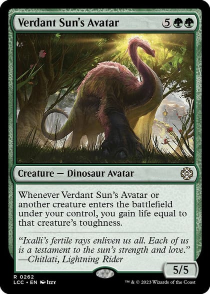 Verdant Sun's Avatar, Commander: The Lost Caverns of Ixalan 262