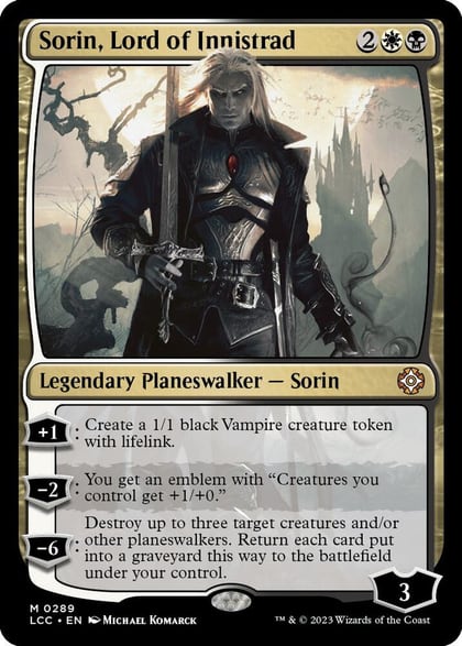 Sorin, Lord of Innistrad, Commander: The Lost Caverns of Ixalan 289