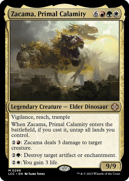 Zacama, Primal Calamity, Commander: The Lost Caverns of Ixalan 296
