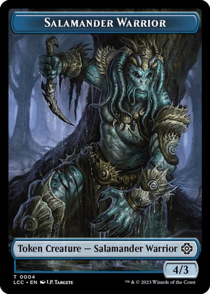 Salamander Warrior // Shapeshifter Double-Sided Token, Commander: The Lost Caverns of Ixalan 4 // 1