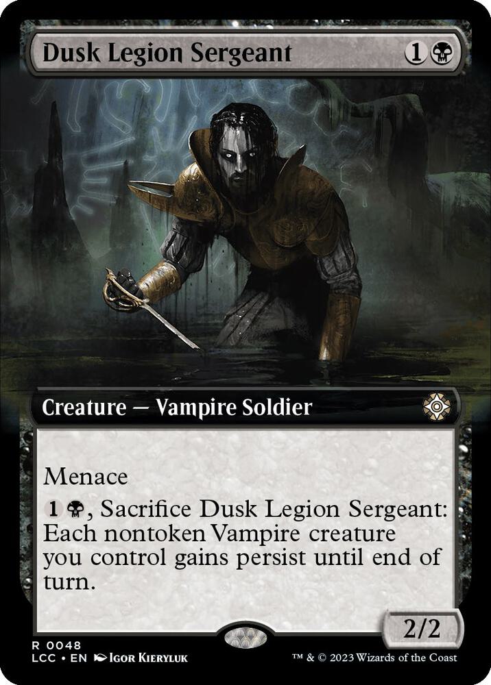 Dusk Legion Sergeant (Extended Art), Commander: The Lost Caverns of Ixalan 48