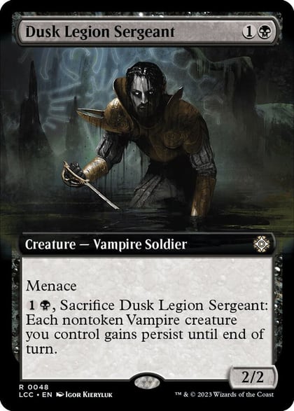 Dusk Legion Sergeant (Extended Art), Commander: The Lost Caverns of Ixalan 48