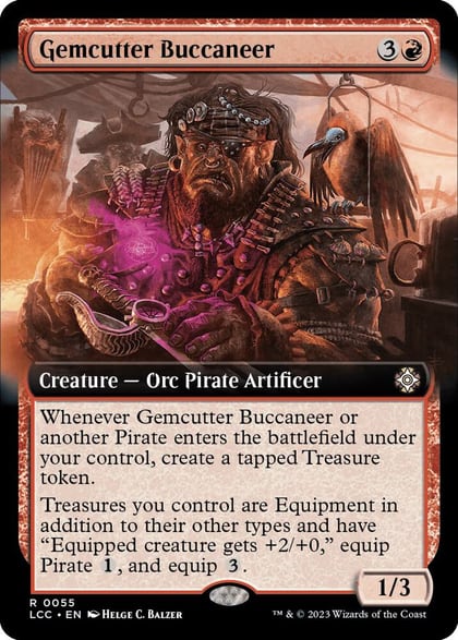 Gemcutter Buccaneer (Extended Art), Commander: The Lost Caverns of Ixalan 55