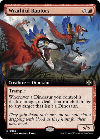 Wrathful Raptors (Extended Art), Commander: The Lost Caverns of Ixalan 56